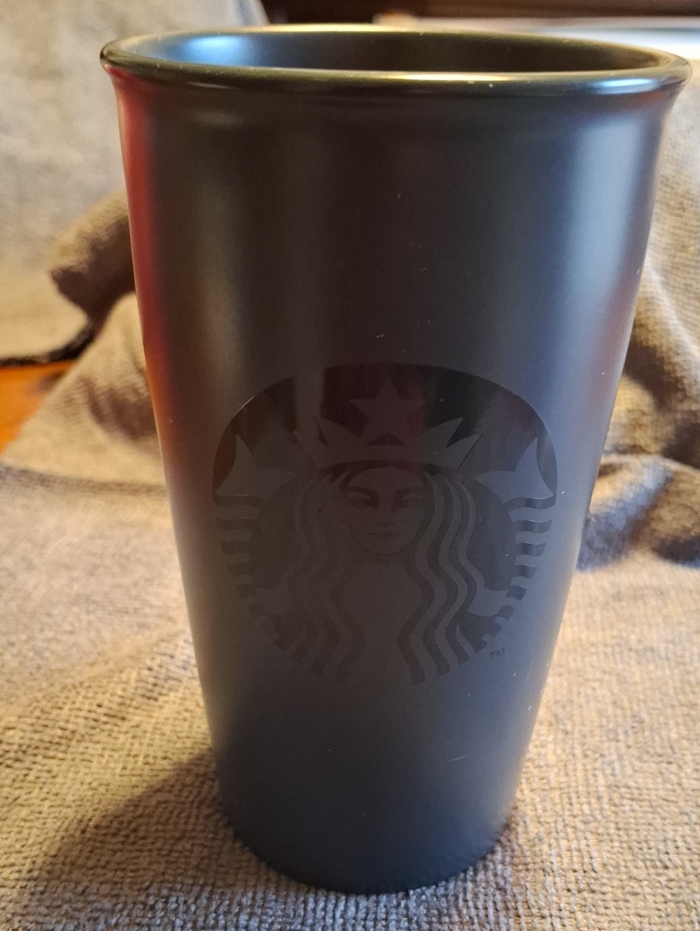 Starbucks Black Matte Tumbler with Subtle Siren Emblem